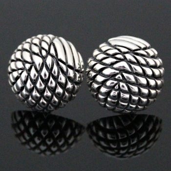 Caroline Savoie Joaillerie Boucles D'oreilles Argent Domes Capitonnes Bijoux Fait main Montreal Handmade Jewelry Earrings