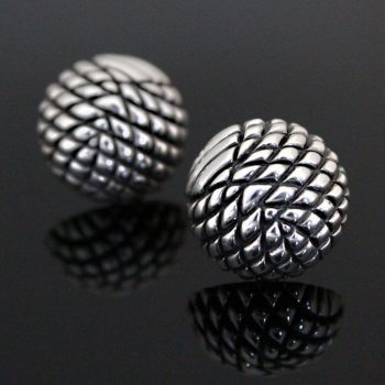 Caroline Savoie Joaillerie Boucles D'oreilles Argent Domes Capitonnes Bijoux Fait main Montreal Handmade Jewelry Earrings (3)