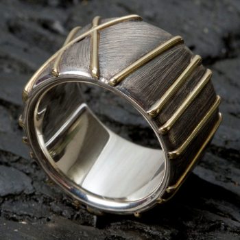 Caroline Savoie Joaillerie Bague Chasse-croise Argent Or Unisexe (16)