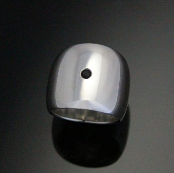 Caroline Savoie Joaillerie Bague Large Glacis Saphir noir Argent