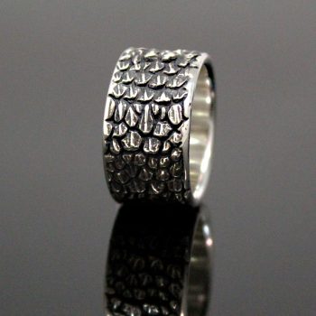Caroline Savoie Joaillerie Bague Reptile Argent Unisexe Bijoux