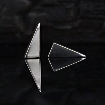 Caroline Savoie Joaillerie Boucles D'oreilles Trigone Argent