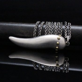 Caroline Savoie Joaillerie Pendentif Corne Royale Argent Or