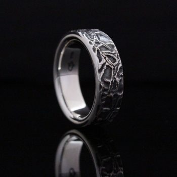 Caroline Savoie Joaillerie Jonc Ecaille Unisex Mariage Bague Argent (2)