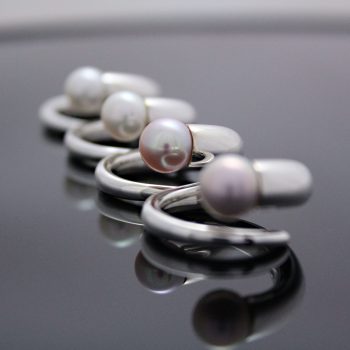 Caroline Savoie Joaillerie Bague Perle Colimacon Argent Sterling Fait a la main (3)a