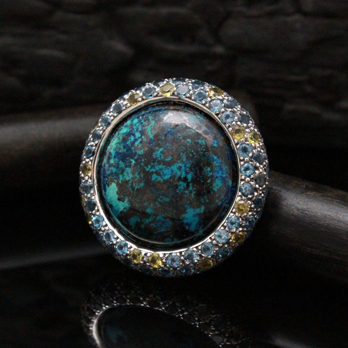 Caroline Savoie Joaillerie Bague Bleue Bijoux Faits Main Montreal Handmade Jewellery Designer Ring (21)