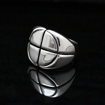 Caroline Savoie Joaillerie Bague Cible Bijoux Unisexe Joaillier Quebec Handmade Jewellery Silver Ring (9)