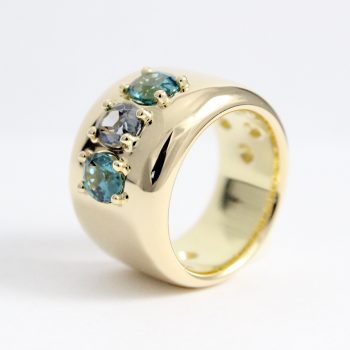 Caroline Savoie Joaillerie Bague Vendôme Or 18k Bijoux Fait Main Quebec Montreal Handmade Jewellery 18k Gold Ring Spinel Tourmaline (1)