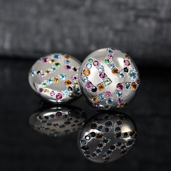 Caroline Savoie Joaillerie Boucles D'oreilles Bonbon Rondes Bijoux Fait Main Quebec Joaillier Montreal Handmade Jewelry Candy Earrings Colorful (1)
