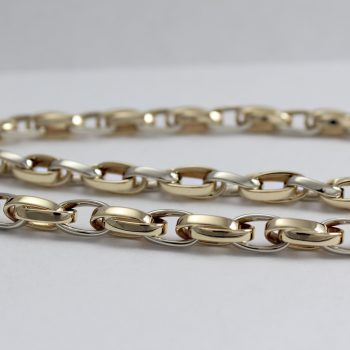 Caroline Savoie Joaillerie Chaine Homme Fait Main Fait Sur Mesure Or Jaune Or Blanc Bijoux Quebec Montreal Handmade Jewelry Custom Made Gold Chain Yellow and White Gold (1)