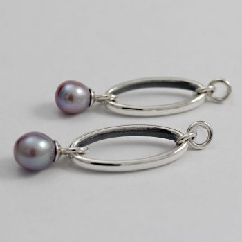 Caroline Savoie Joaillerie Boucles D'oreilles Perles Oves Roses Bijoux Quebec Fait Main Montreal Handmade Jewelry Pink Pearl Earrings (1)