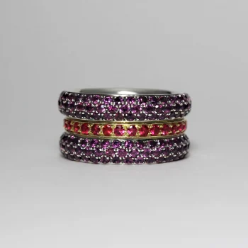Caroline Savoie Joaillerie Bague Valet Coeur Rouge Rubis Or 18k Bijoux Montreal Quebec Handmade Jewelry