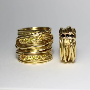 Caroline Savoie Joaillerie Bague Imperiale Gold Or Jaune 18k Diamant Noir Saphir Bijou Montreal Quebec (3)