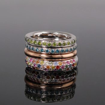 Caroline Savoie Joaillerie Bague Valet Diamant Vert Bleu Saphir Colorful Bijoux Montreal Quebec