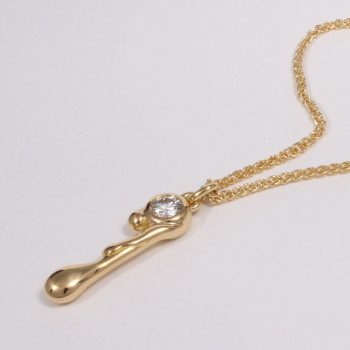 Caroline Savoie Joaillerie Pendentif Collier Diamant Dali Bijoux Faits Main Montreal Quebec Or 18k (1)