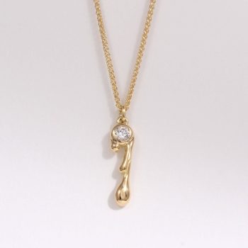 Caroline Savoie Joaillerie Pendentif Collier Diamant Dali Bijoux Faits Main Montreal Quebec Or 18k (2)