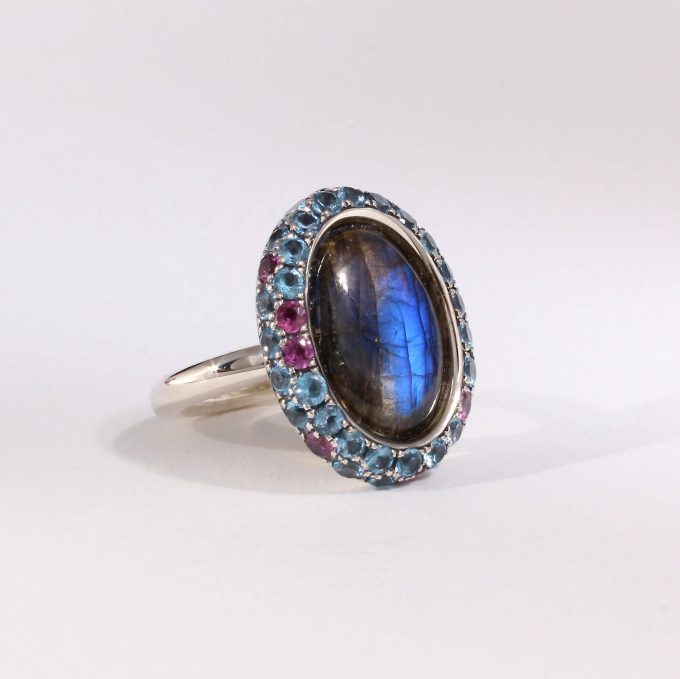 Caroline Savoie Joaillerie Bague Labradorite Ovale Bleue Bijoux Faits Main Montreal Quebec (5)