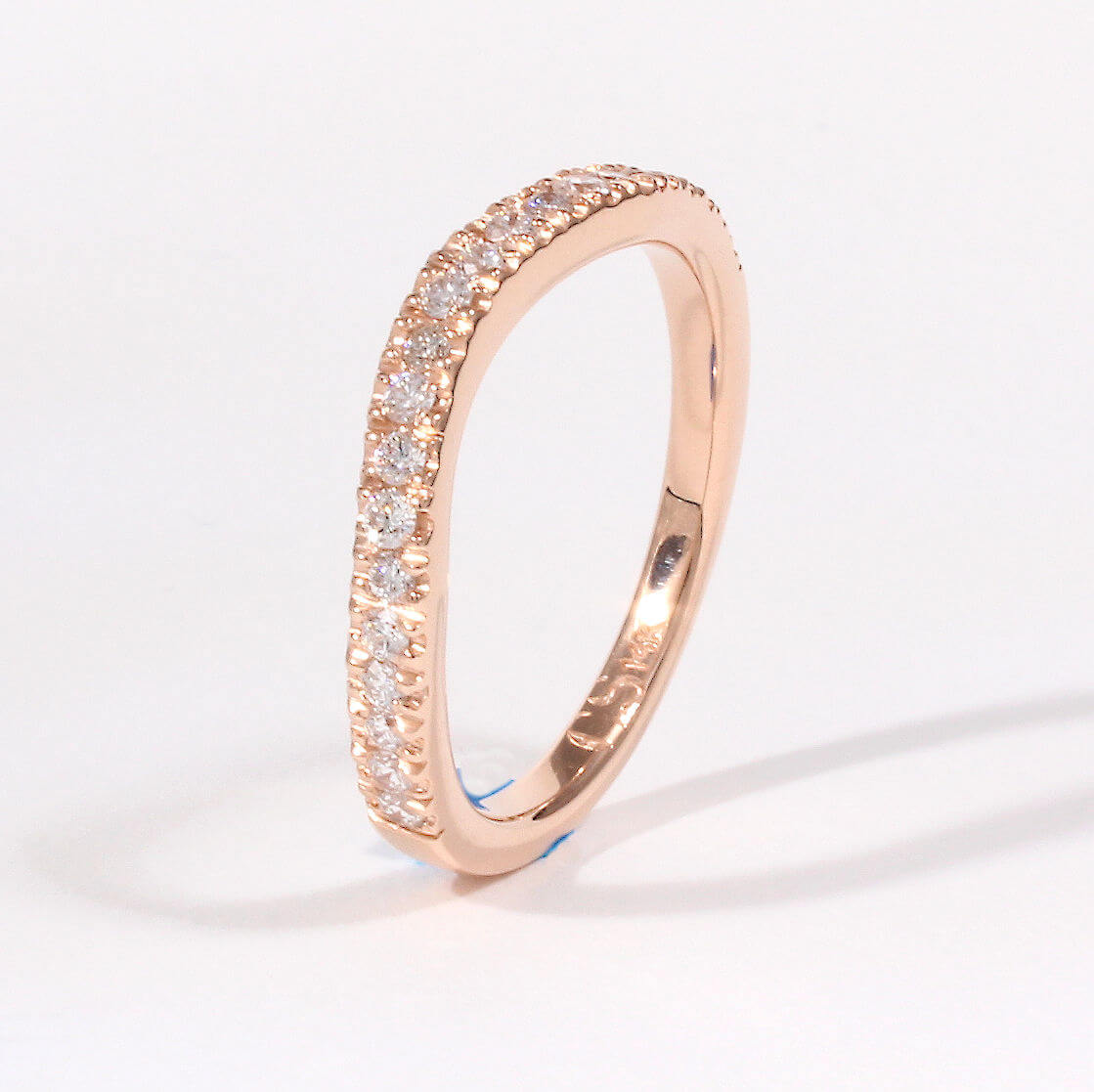 Caroline Savoie Joaillerie Bague Vague Diamant Or Rose 14k Stackable Ring Bijoux Montreal Quebec (1)