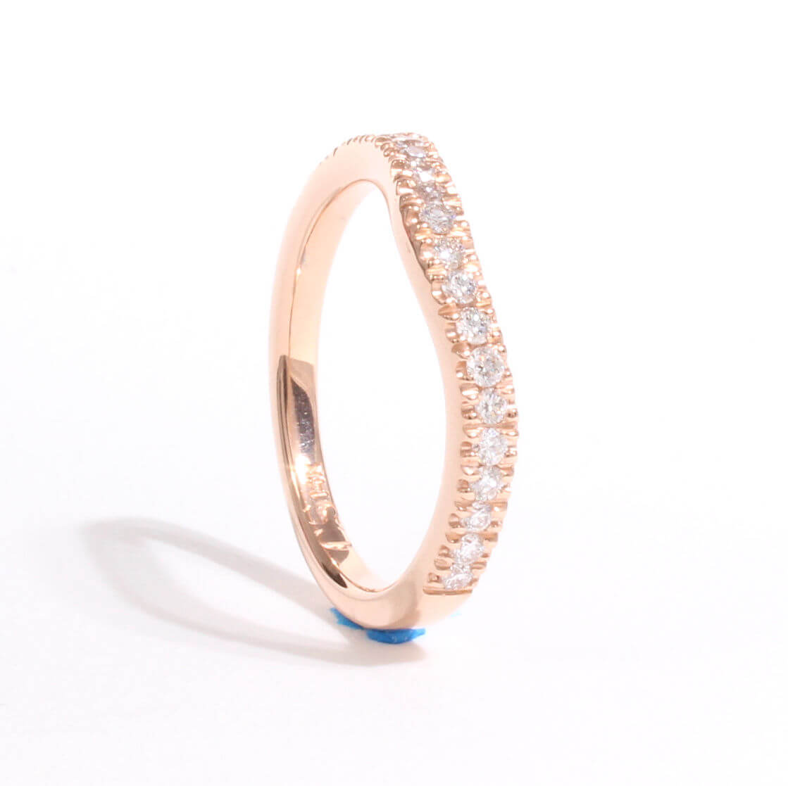 Caroline Savoie Joaillerie Bague Vague Diamant Or Rose 14k Stackable Ring Bijoux Montreal Quebec (2)