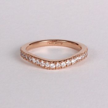 Caroline Savoie Joaillerie Bague Vague Diamant Or Rose 14k Stackable Ring Bijoux Montreal Quebec (3)