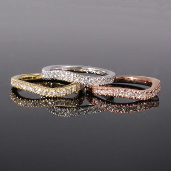 Caroline Savoie Joaillerie Bague Vague Diamant Or Rose Jaune Blanc Stackable Ring Bijoux Montreal Quebec (7)