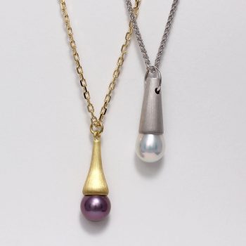 Caroline Savoie Joaillerie Pendentif Perle Kasumiga Blanche or Jaune 18k Or Blanc 14k Collier Bijoux Montreal Quebec (1)