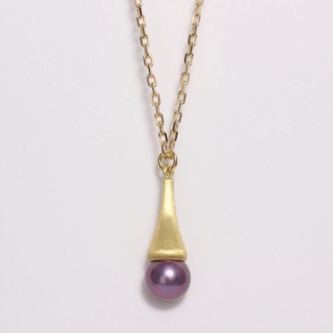 Caroline Savoie Joaillerie Pendentif Pistil Perle Kasumiga Or Jaune 18k Bijoux Montreal Quebec Collier (2)