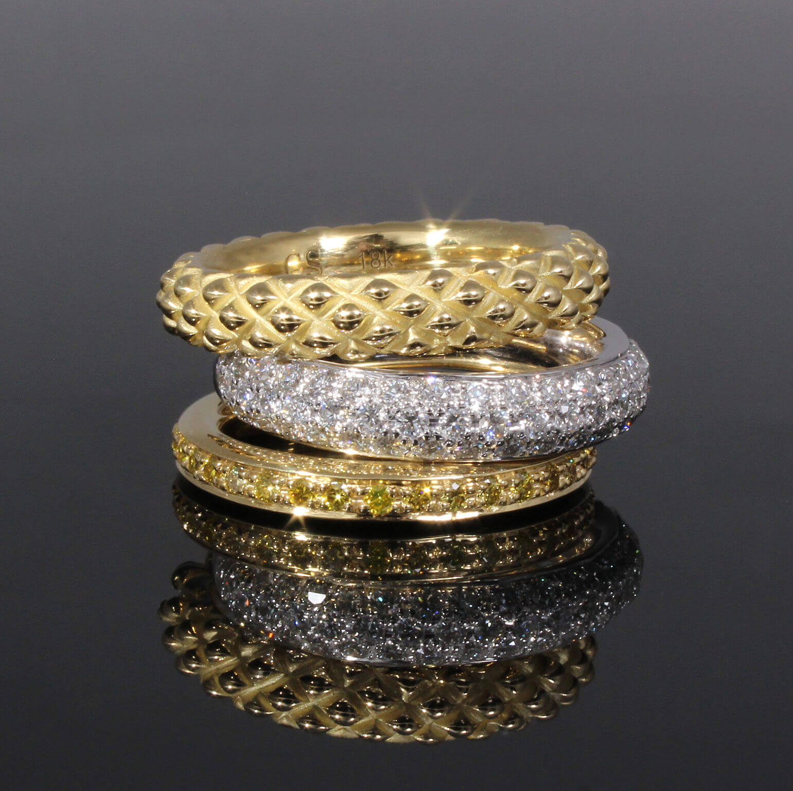 Caroline Savoie Joaillerie Bague Diamant Or Blanc Or Jaune 18k Yellow Diamond Montreal Quebec Bijoux (2)