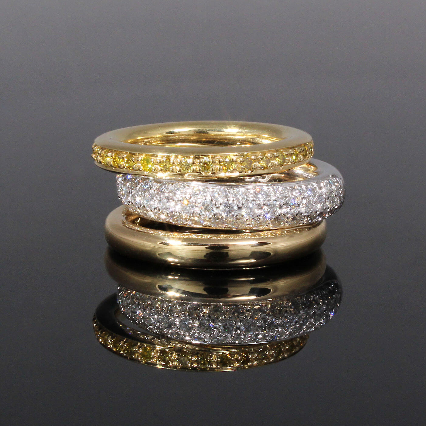 Caroline Savoie Joaillerie Bague Diamant Or Blanc Or Jaune 18k Yellow Diamond Montreal Quebec Bijoux (3)